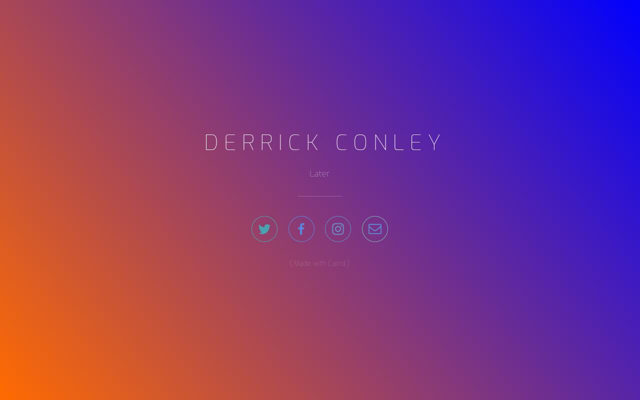 Carrd profile picture for @derrick